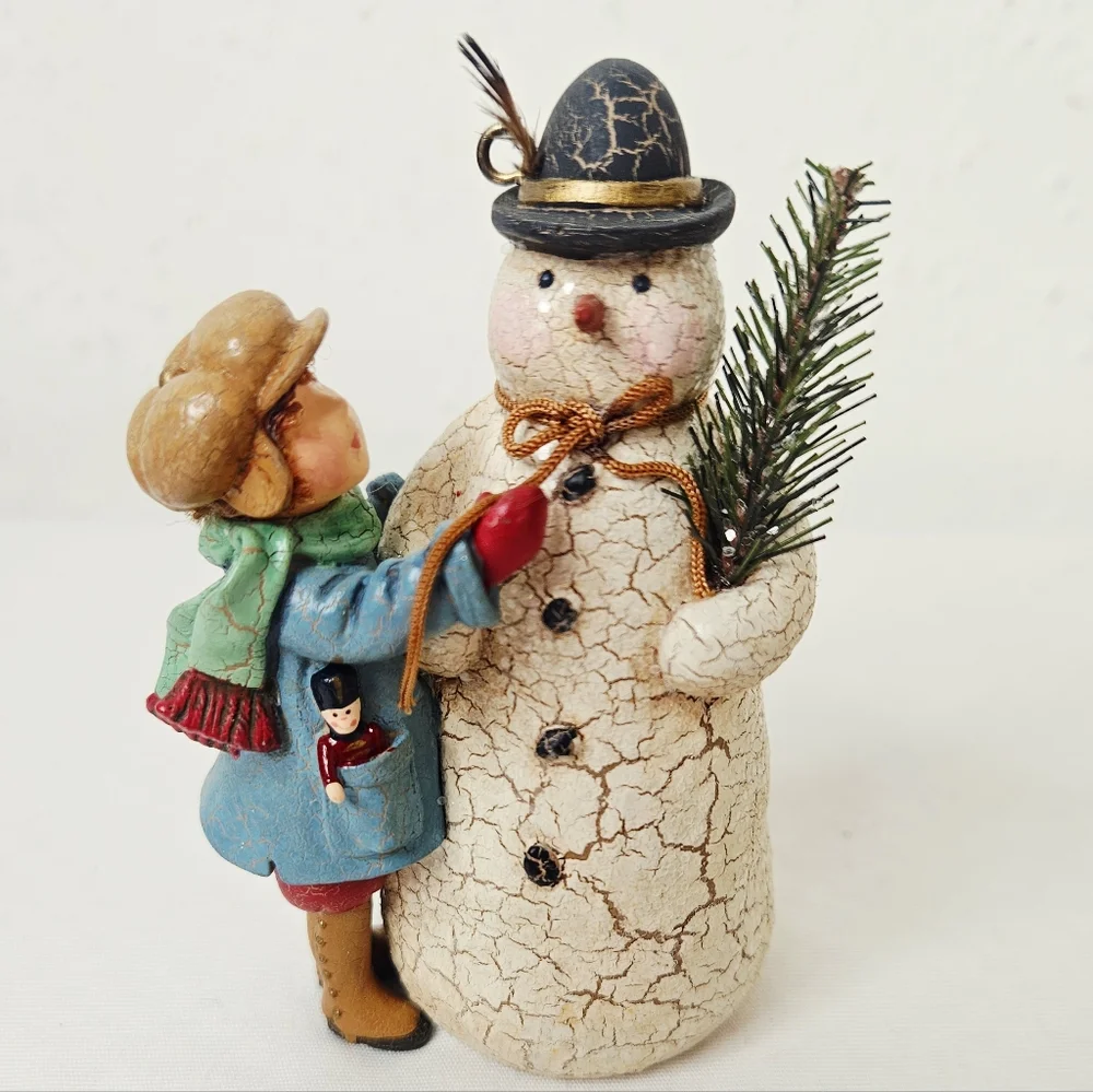 Hallmark Keepsake A Very Merry Snowman Ornament 2003 Nina Aubé Chalkware